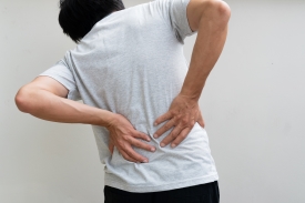 a person with lower back pain